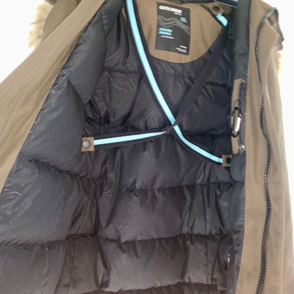 GOLDEN by Tna Waterproof Canvas Haven Parka In Dark Olive Size M - Picture 5 of 7